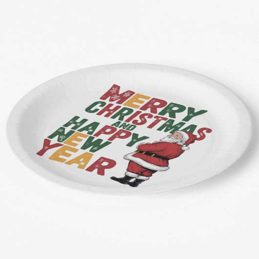 Assiettes En Carton Plaques de papier de Noël (Angle)