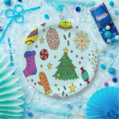 Assiettes En Carton Plaques de papier de Noël (Fête)