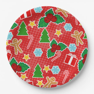 Assiettes En Carton Plaques de papier de Noël