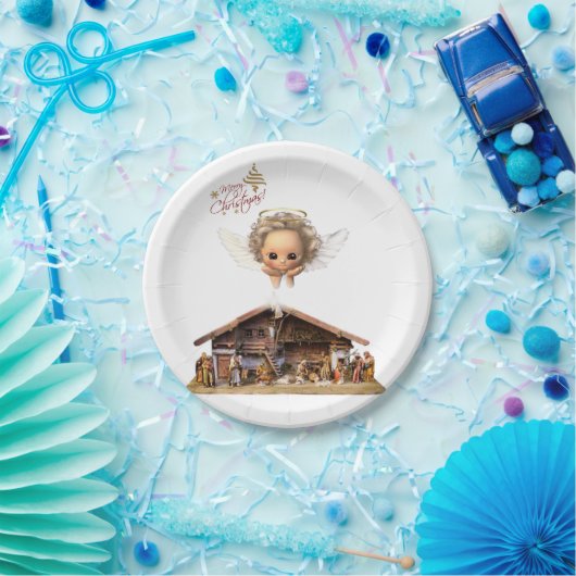 Assiettes En Carton Plaques de papier de Noël, Ange, Jésus-Christ (Fête)