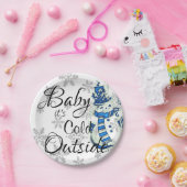 Assiettes En Carton Plaques de papier de Noël, bébé il fait froid deho (Fête)