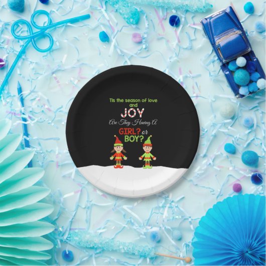 Assiettes En Carton Plaques de papier de Noël - Elf (Fête)