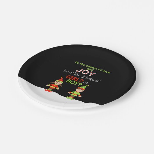 Assiettes En Carton Plaques de papier de Noël - Elf (Angle)