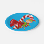 Assiettes En Carton Plaques de papier de Noël, Elfe (Angle)