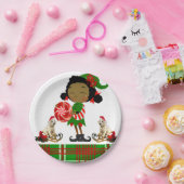 Assiettes En Carton Plaques de papier de Noël, Elfe africain (Fête)
