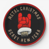 Assiettes En Carton Plaques de papier de Noël en métal lourd (Devant)