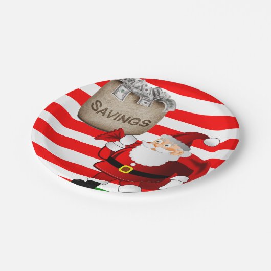 Assiettes En Carton Plaques de papier de Noël, Père Noël (Angle)