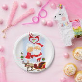 Assiettes En Carton Plaques de papier de Noël, Père Noël (Fête)