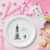 Assiettes En Carton Plaques de papier de Noël père Noël New York (Fête)