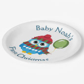 Assiettes En Carton Plaques de papier de Noël personnalisables pour bé (Angle)