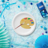 Assiettes En Carton Plaques de papier de palette de peintres (Fête)