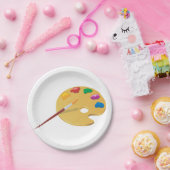 Assiettes En Carton Plaques de papier de palette de peintres (Fête)