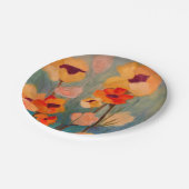 Assiettes En Carton Plaques de papier de pavot jaune (Angle)