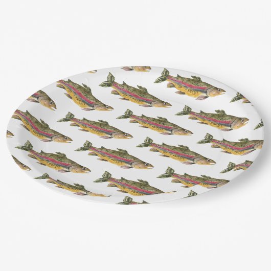 Assiettes En Carton Plaques de papier de poisson (Angle)