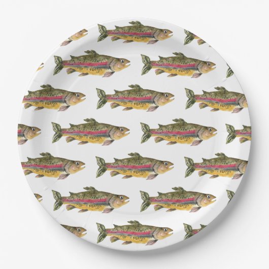 Assiettes En Carton Plaques de papier de poisson (Devant)