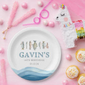 Assiettes En Carton Plaques de papier de poisson, décorations d'annive (Fête)