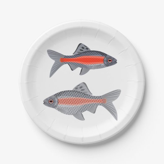 Assiettes En Carton Plaques de papier de poisson exotique (Devant)