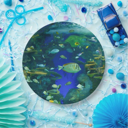 Assiettes En Carton Plaques de papier de poisson tropicale (Fête)