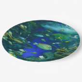 Assiettes En Carton Plaques de papier de poisson tropicale (Angle)