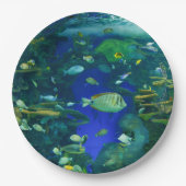 Assiettes En Carton Plaques de papier de poisson tropicale (Devant)