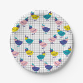 Assiettes En Carton Plaques de papier de poulet mûres (Devant)