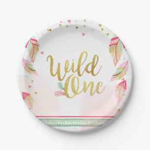 Assiettes En Carton Plaques de papier de premier anniversaire Wild One