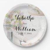 Assiettes En Carton Plaques de papier de réception romantique Mariage (Devant)