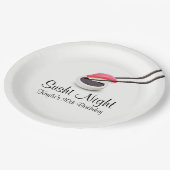 Assiettes En Carton Plaques de papier de soirée Sushi (Angle)