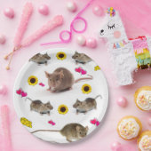 Assiettes En Carton Plaques de papier de souris de tournesol (Fête)