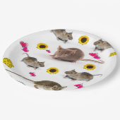 Assiettes En Carton Plaques de papier de souris de tournesol (Angle)