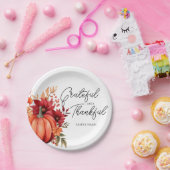 Assiettes En Carton Plaques de papier de Thanksgiving Russe Red Citrou (Fête)