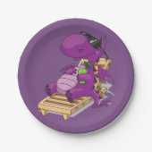 Assiettes En Carton Plaques de papier de vacances Dragon (Devant)