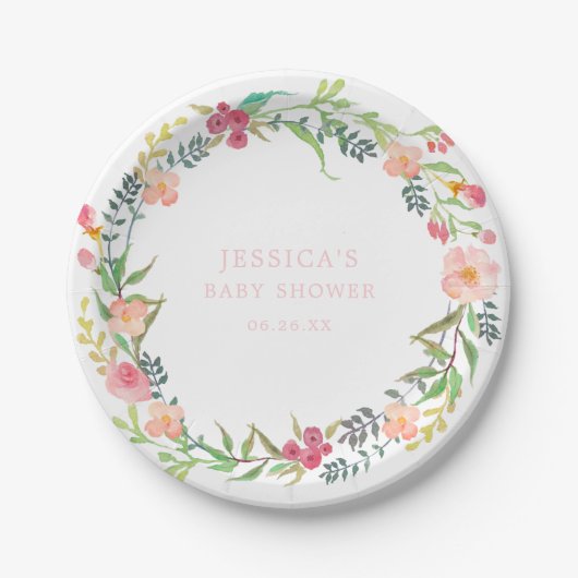 Assiettes En Carton Plaques de papier de verdure rustique (Devant)