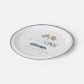 Assiettes En Carton Plaques de papier de voiture Fast ONE Navy Blue Re (Angle)