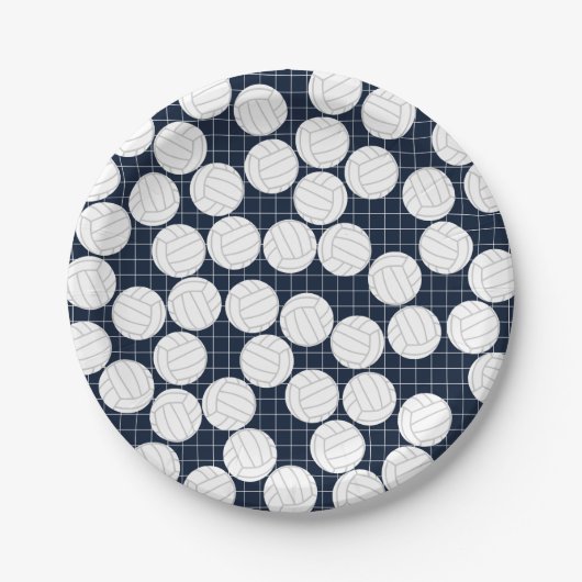 Assiettes En Carton Plaques de papier de volley-ball mûres (Devant)