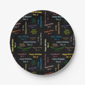 Assiettes En Carton Plaques de papier décembre, 8 Anniversaire (Devant)