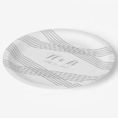 Assiettes En Carton Plaques de papier Déco moderne gris (Angle)