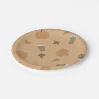 Assiettes En Carton Plaques de papier d'épice citrouille/d'automne