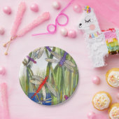 Assiettes En Carton Plaques de papier d'été de libellules (Fête)
