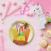 Assiettes En Carton Plaques de papier d'été tropicales (Fête)
