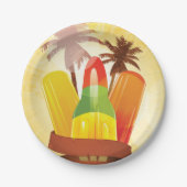 Assiettes En Carton Plaques de papier d'été tropicales (Devant)