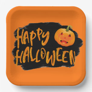 Assiettes En Carton Plaques de papier d'Halloween