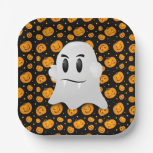 Assiettes En Carton Plaques de papier d'Halloween