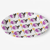 Assiettes En Carton Plaques de papier d'Halloween / Chouette avec Casq (Angle)