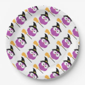 Assiettes En Carton Plaques de papier d'Halloween / Chouette avec Casq (Devant)