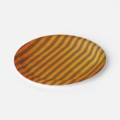 Assiettes En Carton Plaques de papier d'Halloween orange et noir (Angle)