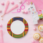 Assiettes En Carton Plaques de papier d'impression Kente (Fête)