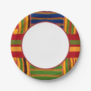 Assiettes En Carton Plaques de papier d'impression Kente
