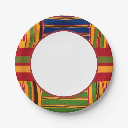 Assiettes En Carton Plaques de papier d'impression Kente (Devant)