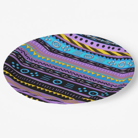 Assiettes En Carton Plaques de papier d'impression Shango Modern Afric (Angle)